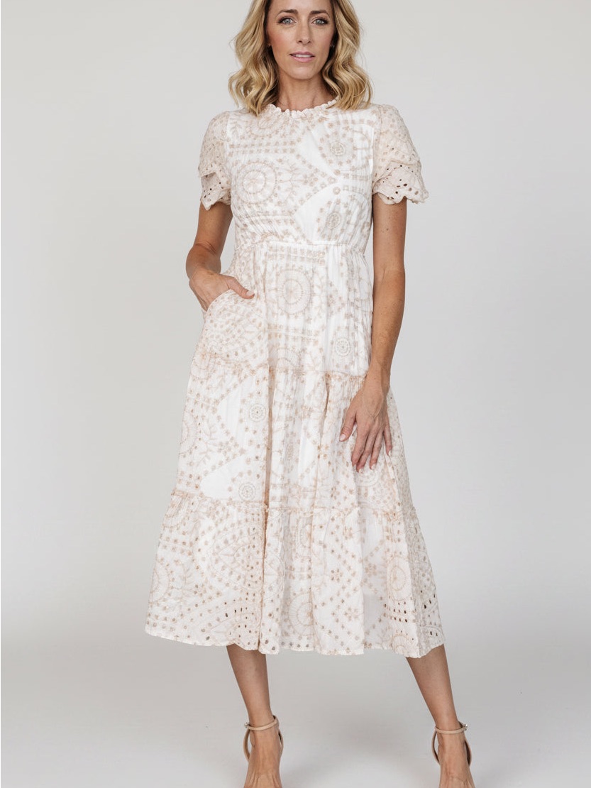 Baltic Born Mirabel Eyelet Midi Dress